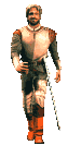 Notice
the funny walk? I know Rapier Fighters like this.